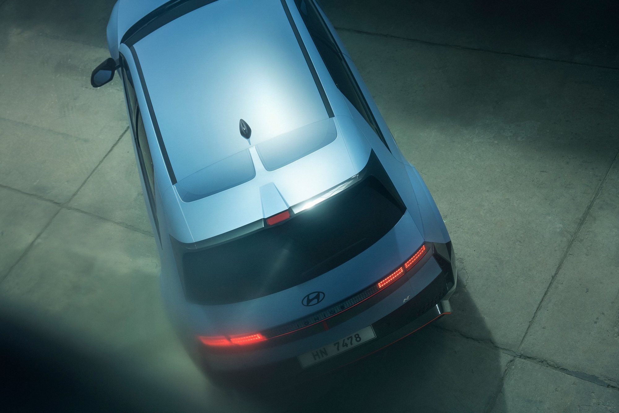 Alerón trasero del Hyundai IONIQ 5 N visto desde arriba