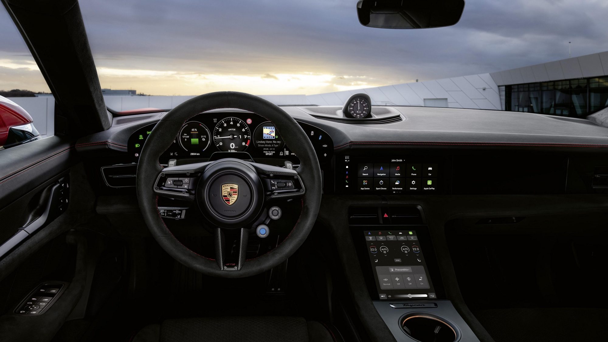 Puesto de conducción del Porsche Taycan